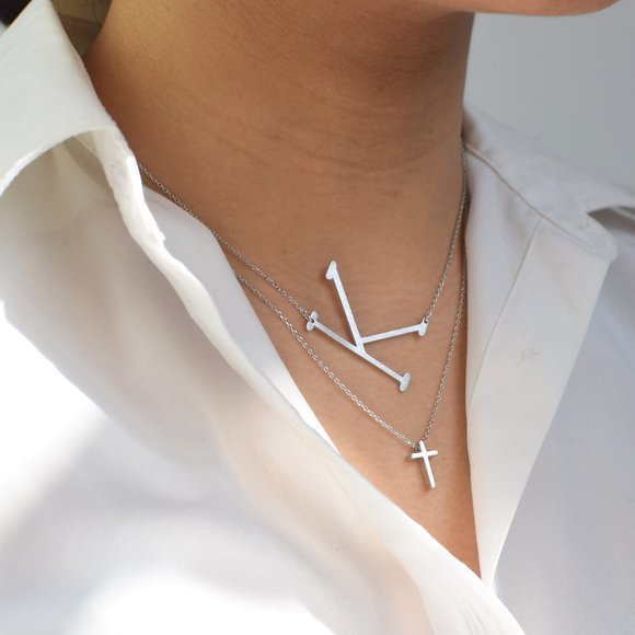 Sideways Initial A One and Only Necklaces - Picture 5 of 6